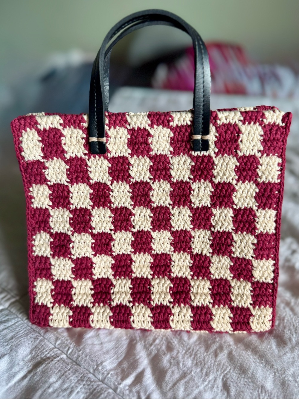 Clare V - petit summer tote in plum. NWT.